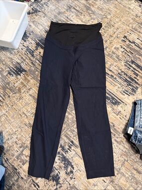 Maternity Ankle Cropped Ponte Pants - Navy